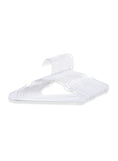 Home Essential 10-piece Plastic Clothes Hanger 40.5x23 cm - White