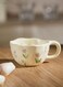 Ceramic Coffee Mug with Handle with Purple Tulips Pattern Creative Flower Design Dishwasher Safe Ideal for Latte Tea and Milk Perfect for Office and Home