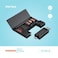 Porodo Blue 2-in-1 Card Reader with Card Holder, USB &amp; Type-C 5Gbps SD/Micro SD High-Speed Adapter