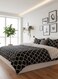 Home Queen Size 6 pieces (1 Duvet cover - 200*230cm.; 1 Flat sheet - 230*250cm.; 4 Pillow covers - 50*75cm), Classic geometric pattern bedding set without filling. Reversible style.