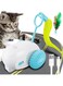 Cxqbsmy Teazys Cat Toy Turbo Tail, Rechargeable Interactive Cat Toy Car for Indoor Cats, Smart Car Electric Cat Toy with 2 Alternative Tail for Indoor Adult Cats Kittens (blue)