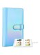 MAKINGTEC Mini Photo Album, 96 Pockets Laser Photo Album for Polaroid Photos, Photo Favorites for Color Film Photo Camera Paper Credit Card Business Card (Blue)