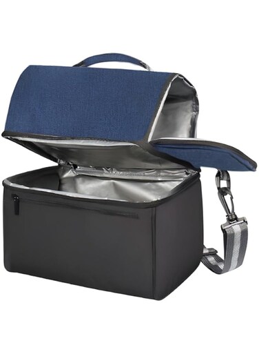 Viiivlife 12L Large Lunch Bag,Double-Layer Cooler Tote with Strap,Leakproof Thermal Lunch Box for Adults,Men,Women&amp;Students,Keeps Food Hot or Cold,Ideal for Work,School,Picnic,Travel&amp;Outd (Blue)