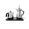 Premium Stainless Steel Arabic Dallah Coffee &amp; Tea Pot Set with Portable Travel Bag &amp; Accessories