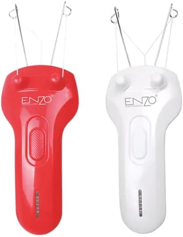 PrecisionWare Enzo EN-6089 Electric Cotton Thread Body &amp; Facial Hair Removal Epilator For Women, Precision Hair Removal With Gentle, Effective Results, 220-240V, (White)