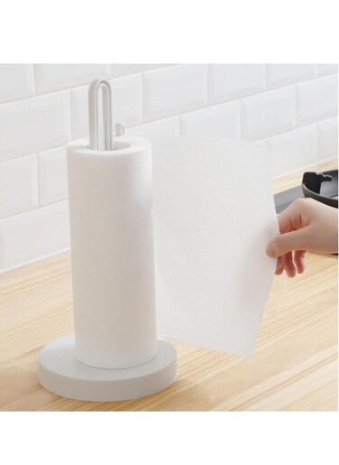 Tissue Roll Holder PP Paper Towel Stand Tissue Holder Stand Toilet Paper Stand Standing Paper Towel Holder Stand For Kitchen Rolls Kitchen Towel Roll Slip Paper Towel Roll Holder For Tissue