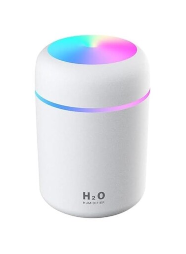 Crafter Right Dxb Smart Freshner Humidifier, Mini Portable Aromatherapy Diffuser, 300ml Capacity, LED Light, Smart Ultrasonic Technology (White)