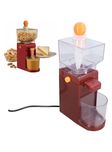 Jectse Peanut Butter Maker, Electric Nut Butter Machine for Homemade Food Preparation, with Removable Grinding Disk and Container, Anti Slip Bottom, Easy to Clean (GB Plug 220V)