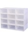 COOLBABY 12x Storage box Shoe box Shoe Storage box Transparent Shoe box Foldable Plastic drawer Stackable Storage Cabinet, 12PCS White, YLY010-12WT