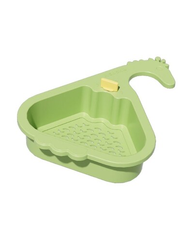 Hanging Draining Basket , With Rotating Bottom Lid , Kitchen Sink Food Strainer , Fruit Vegetable Washer Colander, Heavy Duty For Sink and Organizer, Storage Racks for Kitchen and Bathroom, Fits Most Faucets , Green, 26.5*8*20 cm