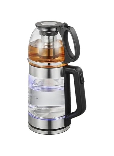 Generic Double Glass Teapot 2.3L 1.2L Tier Electric Tea Kettle Self-filtering Auto Stop Water Heater
