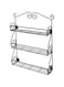 Spectrum Diversified Scroll Spice Wall Mount Rack, Black