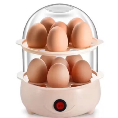 Electric Egg Boiler &amp; Steamer Multi-Layer Rack Auto Shut-Off Fast Cooking BPA-Free Compact