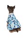 All Over Floral Print Dog Cat Dress Dog Party Birthday Dress Pet Clothes for Small Medium Girl Dogs Cats Puppy (Blue, S)