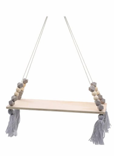Wood Hanging Shelves for Wall Boho Decor Swing Rope Rustic Floating Shelf, Wall Display Shelving Home Organizer Rack for Living Room Bedroom Bathroom Kitchen