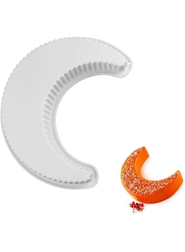 Duomama 3D Moon Silicone Cake Mold - Create Stunning Crescent Moonlight Sonata Mousse Cakes, Bread, Pizza - Kitchen Baking Tool for Unique Creations!