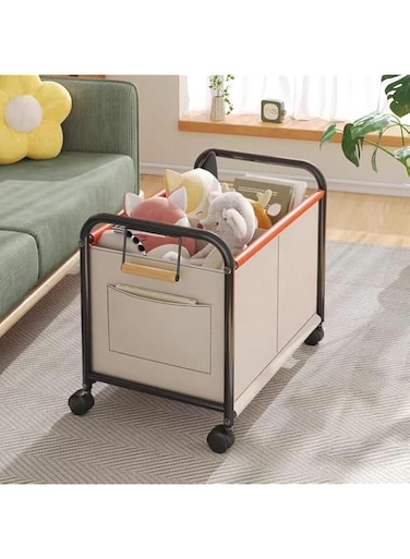 SLEEPHEAD&reg; Toy Box Storage with Wheels,Toy Chest for Kids,Removable Sturdy Kids Toys Boxes Organizer Bins Baskets Container with Handles for Nursery, Playroom, Clothes, Blanket, Bedroom (Cream White)