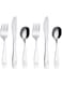 Exzact Children's Cutlery Stainless Steel 6pcs Set/Kids Cutlery/Toddler Utensils/Flatware - 2 x Forks, 2 x Safe Dinner Knives, 2 x Dinner Spoons - Engraved (Dinosaurs)