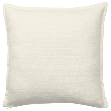 Textured Cushion Cover with Flange Edge, Off-White, 50x50 cm