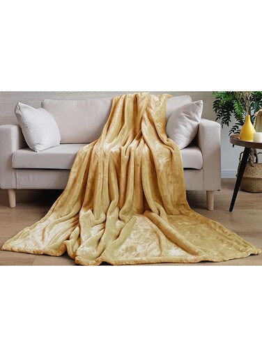 Home Ultra Plush Blanket 150x200cm-Golden Yellow