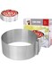 Ring Adjustable16 to 30CM, Stainless Steel Mousse Ring, Cake Baking Ring, Round Cake Ring Mould for Cooking Crumpets Eggs Pastry Mousse Desserts-15CM Height
