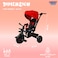 Lovely Baby LB 577HC Tricycle for Kids with Push Handle,Canopy, Safety, Bottle Holder, Footrest, EVA Wheels &amp; Rear Basket &ndash; Steel Frame Ride-on for Ages 1-3 Years - Red