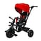 Lovely Baby LB 577HC Tricycle for Kids with Push Handle,Canopy, Safety, Bottle Holder, Footrest, EVA Wheels &amp; Rear Basket &ndash; Steel Frame Ride-on for Ages 1-3 Years - Red