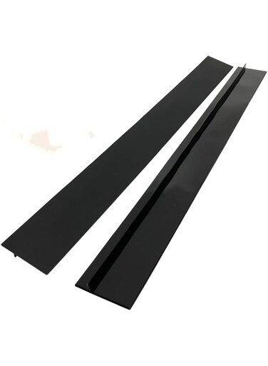 IBAMA 2 Pack Kitchen Silicone Stove Cover Counter Gap Cover, Oven Gap Filler Countertop Strips Gap Guard, Easy to Clean Seals Spills Between Counter, Stovetop, Oven, Washer &amp; Dryer-21 Inches (Black)