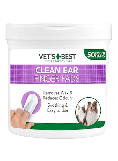 Vet's Best Clean Ear Finger Pads, White