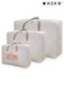 Versatile Clothing Storage Magic - Foldable Storage Bags with Convenient Zip and Reinforced Handle, Easily Organize Clothes, Blankets, and Sweaters in Bedroom and Closet (3-Piece Set, Cream)