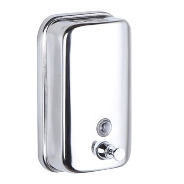 304 Stainless Steel Bathroom Soap Dispenser Simple Hotel Home Wall Mounted Manual Shower Fluid Bottle - 500ml Chrome