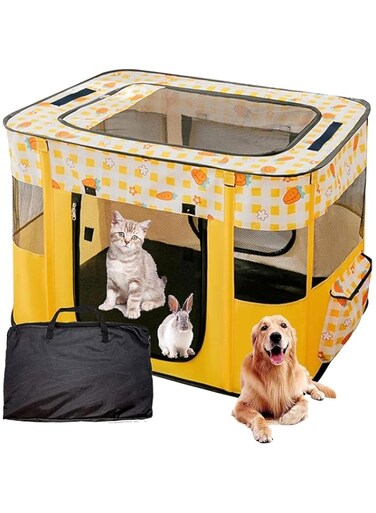 FALAHOM Portable Foldable Pet Playpen, Large Crates Kennel Playpen for Dog cat and Rabbit &amp;Travel playpen Outdoor or Indoor, Pet Playground Indoor/Outdoor