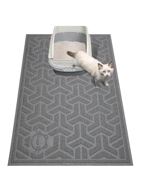 Joyzzz Cat Litter Mat, Waterproof Litter Box Carpet with High Elastic Fiber, Litter Trapping Mat Soft on Kitty Paws and Easy to Clean, Durable Large Litter Box Mat for Bathroom, Kitchen, Living Room