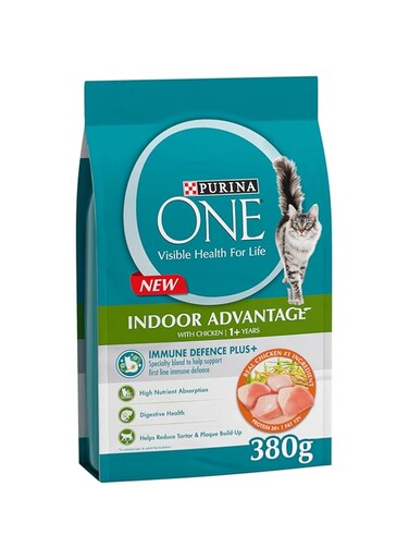 Purina One Purina - One Indoor Advantage with Chicken (1+ Years) 380G, Blue, 12532988-1