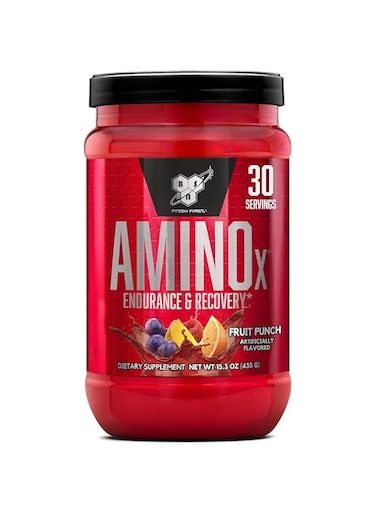 BSN AMINOx&reg; Amino Energy Powder for Endurance and Recovery, Effervesent Instantized Amino Acids, Dietary Supplement - Fruit Punch, 435 Grams, 30 Servings