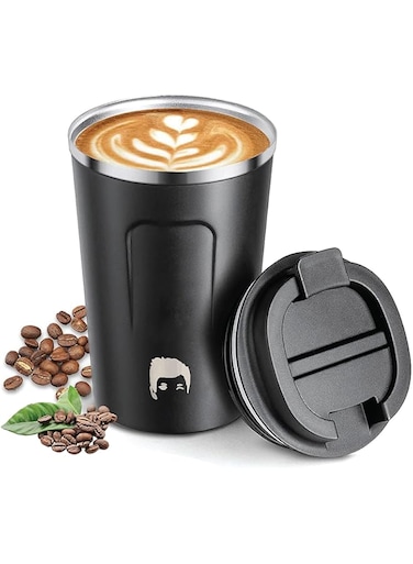 CI Trading 12oz Tumbler, Travel Coffee Mug with Splash Proof Sliding Lid, Double Wall Stainless Steel Vacuum Insulated Coffee Mug for Home and Office, Keep Beverages Hot or Cold