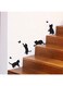 Wall4Stickers Cats playing Catching butterflies home Vinyl Wall Sticker Decor Decal Mural KItchen Pets wallpaper decoration kids room Living room wall art interior design