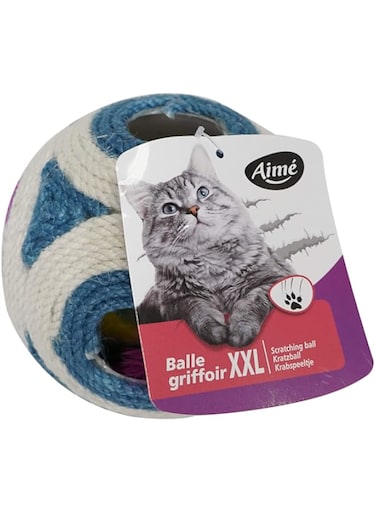 AIME SCRATCHING BOWL BLUE + 1 BALL 11.5cm- XXL