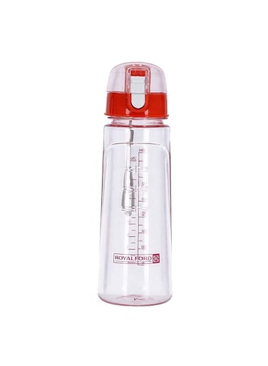 Water Bottle Red/Clear 550ml