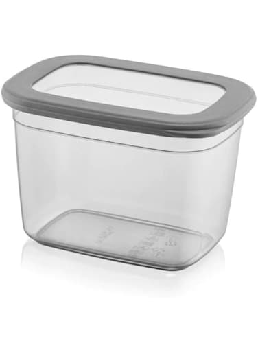 Cleany Genie Foly Life Food Storage Container with Silicon Seal Lid, 800 ML, Grey Transparent