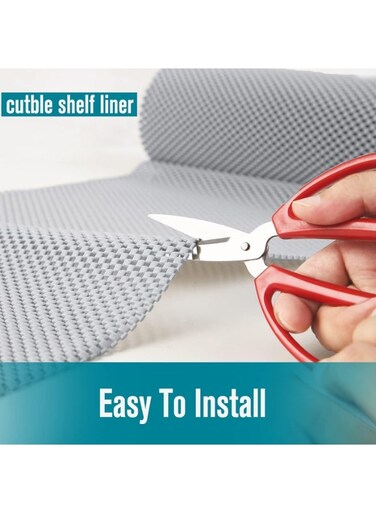 Shelf Liner, Non-Adhesive Roll Drawer Liners 12 Inches x 20 Feet for Drawers, Non Slip Grip Durable Strong Clean, for Cabinets, Kitchen, Storage, Desks, Kitchenware, Tableware, Beige