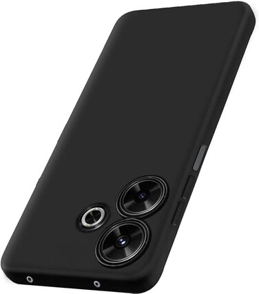 Xiaomi Redmi 13 Case, Thin TPU Cover, Camera Protection, Anti-Scratch, Slim Fit, Flexible Phone Case, Black