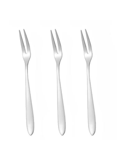 3-Piece Mini Stainless Steel Dessert Fork Set (13.3 cm, 10g)