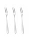 3-Piece Mini Stainless Steel Dessert Fork Set (13.3 cm, 10g)