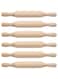 Toddmomy Mini Wood Rolling Pin: 6Pcs Small Children Dough Roller Kids Baking Rolling Stick Pastry Pizza Fondant Roller Decorating Tools Imaginative Play for Cake Art Crafting