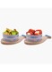 Fish Shaped Ceramic Serveware Set With Bamboo Base Coastal Decor Style Tapas Serving Dishes Set