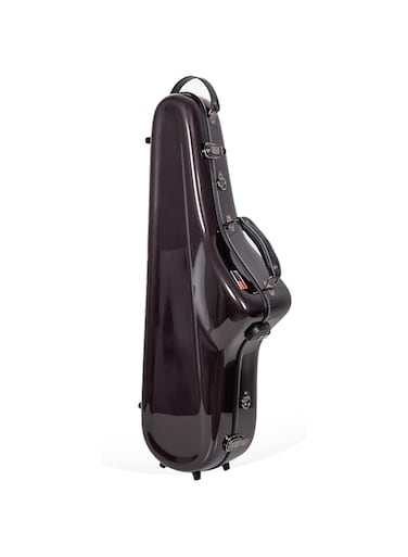 Crossrock Fiberglass Tenor Saxophone Case-Includes Accessory Pocket, Removable Shoulder Straps, TSA Lock-Space Gray (CRF1020TSSG)