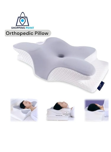 Point Cervical Pillow Neck Pillow for Pain Relief Sleeping, Orthopedic Contour Memory Foam Pillows for Bed with Cooling Pillow Covers, Adjustable Ergonomic Pillows for Back Stomach Side Sleeper