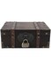 Ccy Jewelry Box, Vintage Wooden Storage Box Decorative Treasure Jewelry Chest with Lock Home Decoration for Necklace Ring Earrings(1#)