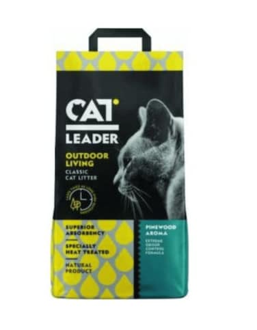 Geohellas Cat Leader Classic Outdoor Cat Litter &ndash; Pinewood Aroma, 5kg   Odor Control